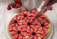 tarte fleurs de fraises par chefclub