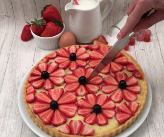 tarte fleurs de fraises par chefclub